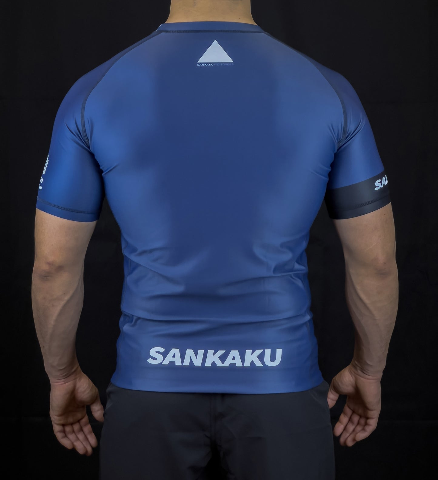 Blue Ranked Rashguard Sankaku Fightwear Short Sleeve